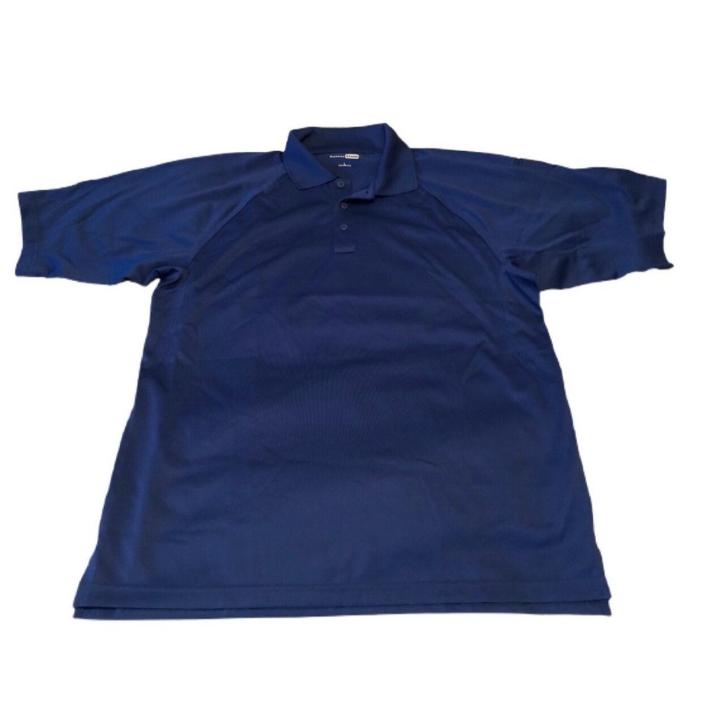CornerStone Men's Short Sleeve Three Buttons Placket Polo Golf T-Shirt. CS414